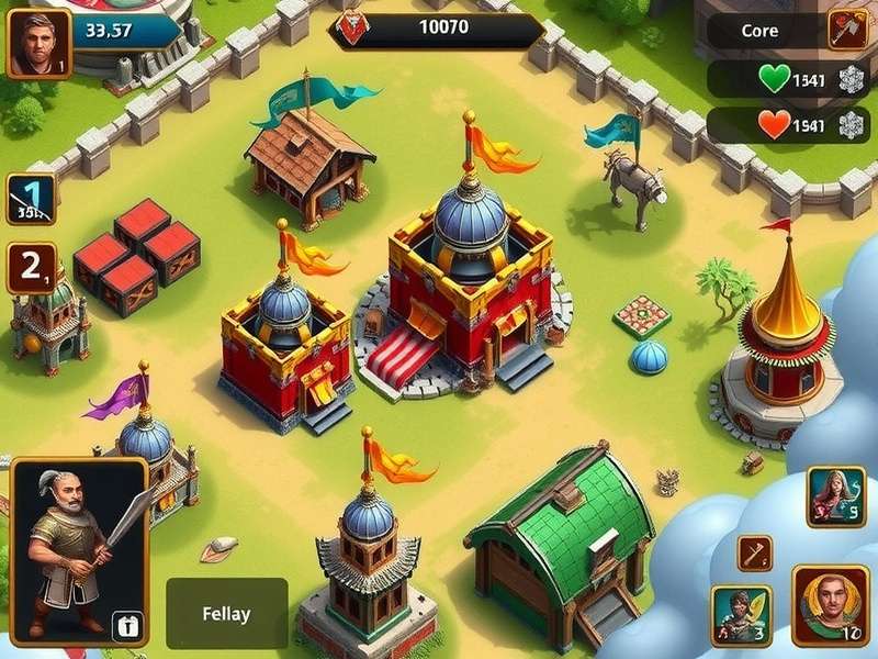 Heroic Conqueror city building interface